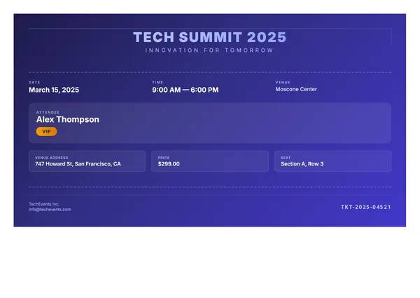Event Ticket
