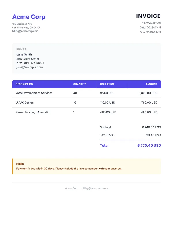 Invoice