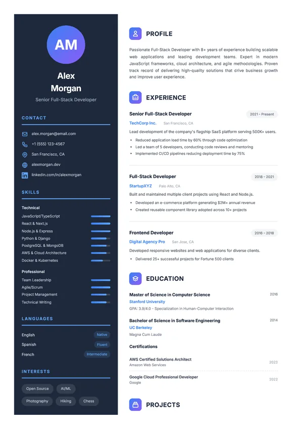 Resume / CV