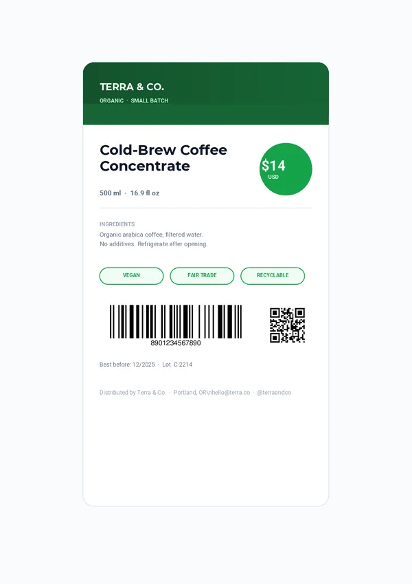 Product Label