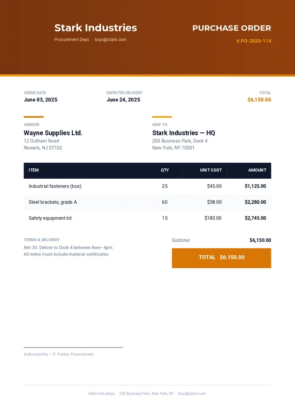 Purchase Order